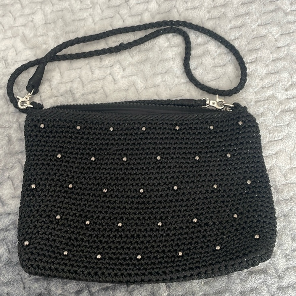 The Sak black crochet crossbody